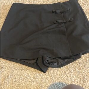 Altar'd State Black Skorts with Bow Accents